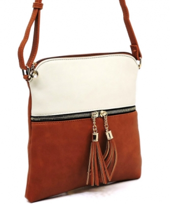 Elegant Wholesale Fashion Cross Body Bag LP062-BG/TAN